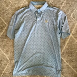 Straight Down Performance Men's Golf Shirt Size M Unique Pattern Hard To Find.